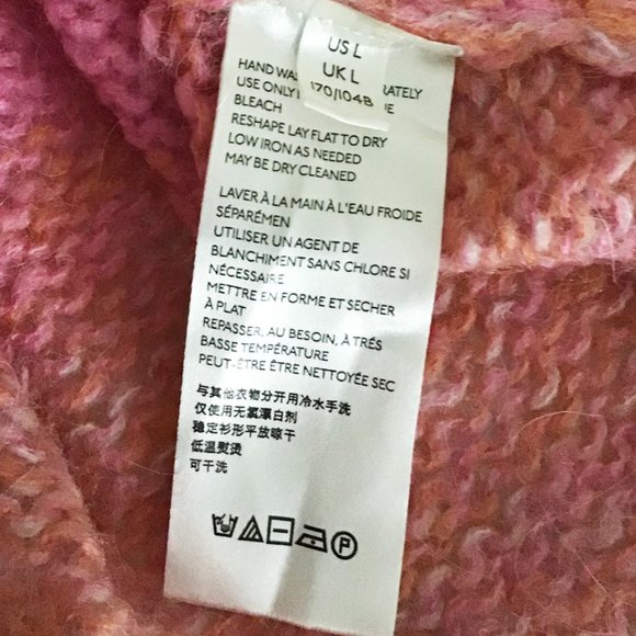 Free People Orange Candy Stripe Cowl Neck Sweater Tunic / Dress - Picture 14 of 16